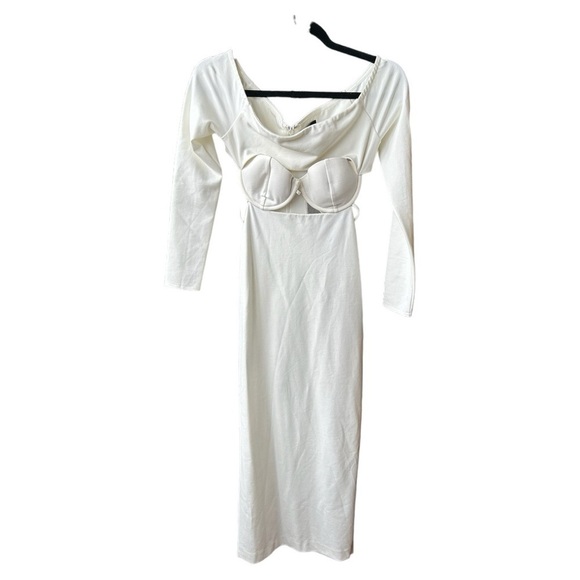 NWOT h:ours Zola Dress in Ivory - Picture 3 of 9